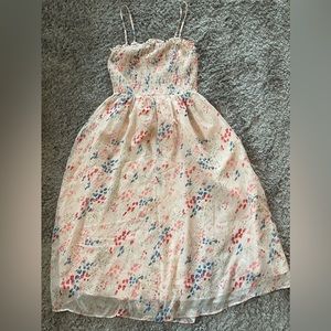 Light Pink Floral Maxi Dress